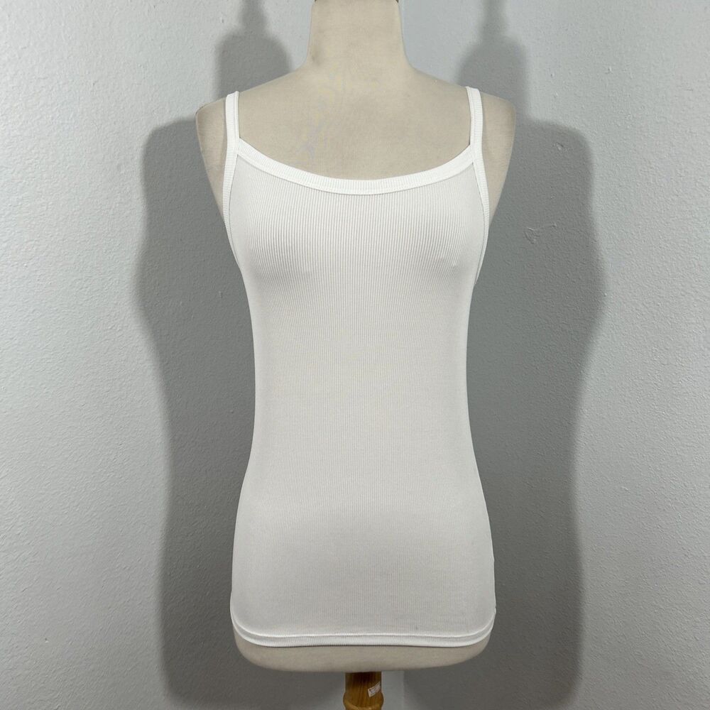 NoBo Tank Top Womens S White Ribbed Camisole Feminine Fairy Y2K